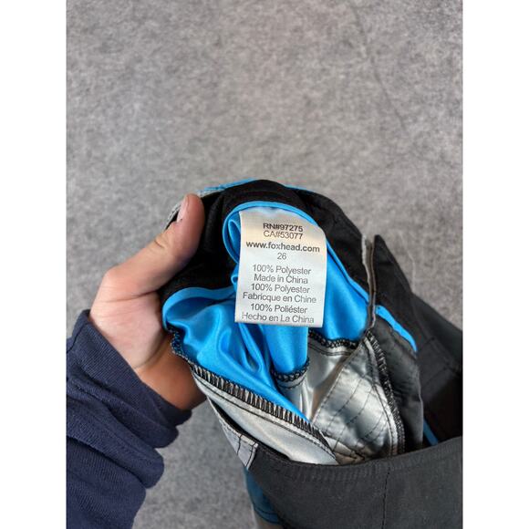 Vintage Y2K Fox Head Board Shorts Kids 26 Black Blue Colorblock Swim Summer - Picture 6 of 8